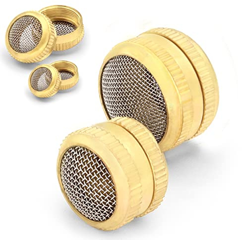 Ultraschall-Reinigungskörbe für Kleinteile | 2er Set Ultraschallteile Reinigungskorb mit Schraubverschluss | Messingkörper mit Edelstahlgeflecht zur Reinigung von Schmuck & Uhrenteilen | by MaxoPro
