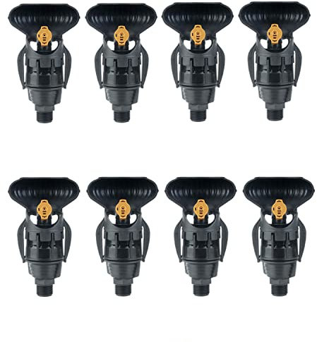 8 psc Irrigatore per Prato, Irrigatore Automatico da Giardino, Filettatura Maschio da 1/2, Irrigatore per Giardino Girevole a 180 Gradi per Giardino Prato Fiori Irrigazione Erba Bambini Playtime