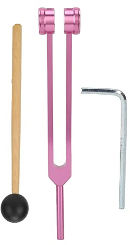Pongnas 128 Hz Stimmgabel aus Aluminiumlegierung, Rosa, Bietet Einen Genauen Frequenzgang mit Inbusschlüssel, Kleinem Hammer, Therapie-Stimmgabel