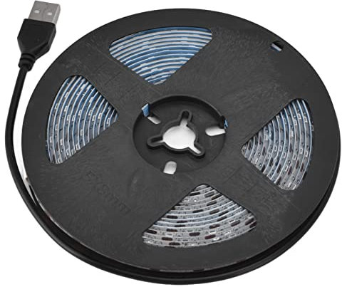 BORDSTRACT Lampada per Piante Solari, Lampada Coltivazione a Spettro Completo LED ad Alto Flusso Luminoso 5W con Pannello Solare, Serra, Acquario(0.5M)
