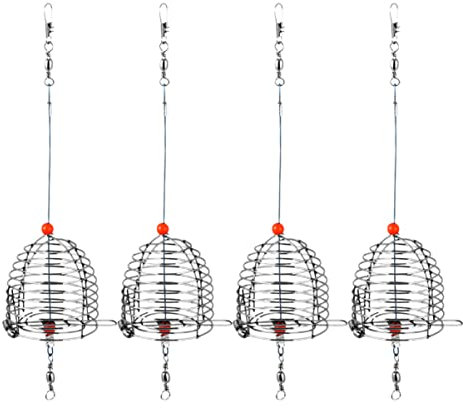 INOOMP Angelköderkäfig Aus Edelstahl Mittlere Größe 5cm 4 Stück Korrosionsbeständig Robustes Netz Für Aal Krabben Garnelen Flusskrebse Angelzubehör Für Outdoor Angeln