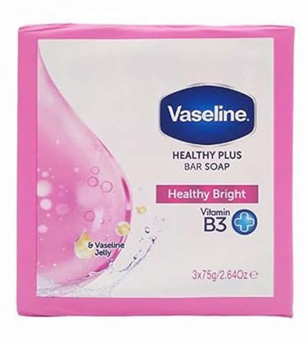 Vaseline Healthy Plus Bar Soap Healty Bright - 3 x 75 gram