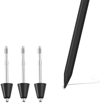 4 Stück Metallersatzspitzen für Xiaomi Focus Pen, Stift Stylus Spitze Berühren Tips Nibs für Xiaomi Pad 6S Pro 12,4 & Xiaomi Pad 7 Pro/7 11,2, Präzise Kontrolle, Bildschirmfreundlich, Schwarz