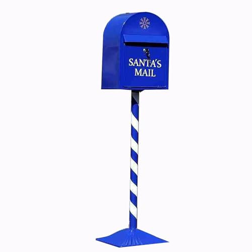 YCXJB Boite aux Lettres, Boîte aux Lettres de Sécurité avec Clé de Verrouillage, Boîte aux Lettres sur Poteau, Boite a Lettre Résidentielles, Boite a Colis, Magazines, Boîtes de Dépôt(Blue)