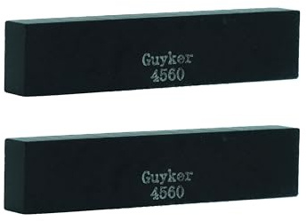 Guyker Rohlinge Knochenmutter, Saitenkissen, Sattel, ungeschlitzte Gitarrenbrückenmutter, Ersatzteile, Zubehör für Mandoline, Banjos, Ukulele, Akustik-, Folk-E-Gitarre, 2 Stück, Schwarz, 45 x 6 x 10