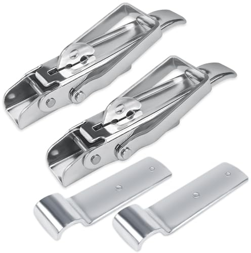 WPPQWP 2PCS Exzenterverschluss mit Sicherung Bordwandverschluss Groß | Spannverschluss 210mm für PKW Anhänger Kipper Anhänger Verschluss Verzinkt zum Schutz vor Rost