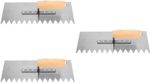 Hemobllo 3Pcs Plaque de plâtre Bricolage Outillage Outils de Bricolage Outils concrets Outil de plâtrier Outil de maçon spatule Outil de truelle à Main truelle à béton Robuste Acier Carbone