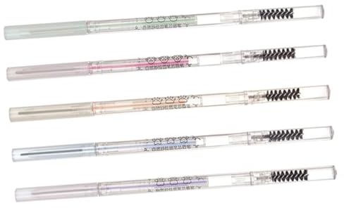 HAPINARY 5 Stück-pack Dünner Augenbrauenstift Wasserfest mit Dual Ended Design und Bürste Kunstoffmaterial für Professionellen Beauty Salon und Private Anwendung