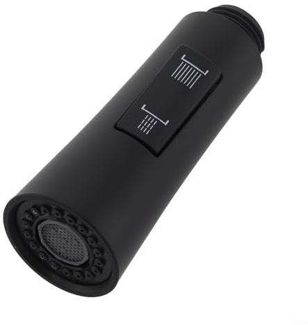 Küchenarmatur Sprühkopf herausziehbarer Sprühkopf für Küche Badezimmer Mischbatterie Wasserhahn Ersatzteil G 1/2 Anschluss (schwarz)
