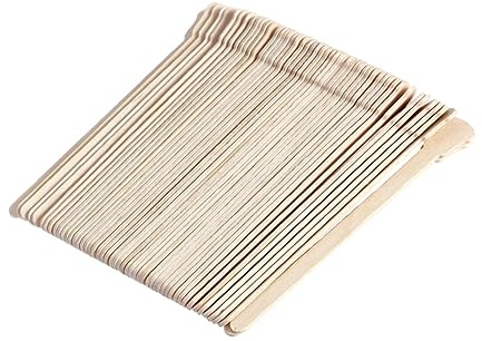 VICASKY 100pezzi Spatole di Legno per Ceratura Monouso Estremità Arrotondate per Cera Caldo e Strisce Uso Professionale e Domestico