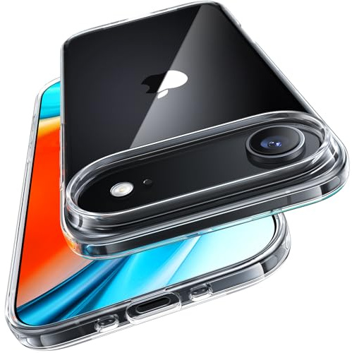 TORRAS Crystal Clear für iPhone Air Hülle Griffsicherheit Transparent | [TOP Militärschutz & 100% Anti-Vergilbung] Ultra Dünn Handyhülle iPhone 17 Air Case Silikon Durchsichtig Stoßfest
