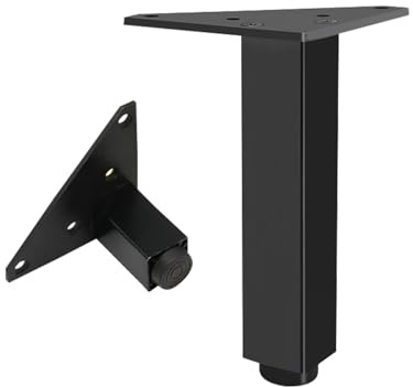 SZLXJMFL Möbelfüße Eckig, 4 Stück Möbelfüße Schwarz Möbelbeine Metall Tischbeine Outdoor Aluminiumlegierung | Eloxierte Oberfläche Sofafüße Optionale Höhe: 3-40cm Bank Füße Couchtisch 5cm/2