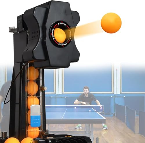 Robot De Tennis De Table avec Filet De Capture avec 100 Balles De Tennis De Table pour L’entraînement Sports Game Club Learning