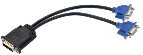TOBBOMEY Cable Adaptador Doble Vga Hembra Divisor para Dos Monitores Vga Compatibles Conector Macho de Negro y Azul para Tarjetas Gráficas de Ordenador