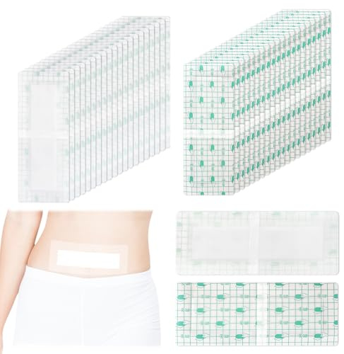 40 stycken duschplåster vattentäta stora 25 x 10 cm plåster vattentäta transparenta vattentäta plåster stort ventilerande folieförband tatuering folie healing för medicin kosmetika sport skydd