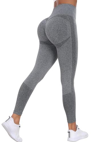 viiotu Butt Lifting Leggings for Women | Elasticated Waist Bum Lift Scrunch Leggings, Gym Workout Yoga Leggings, Comfortable Soft Sports Pants for Ladies