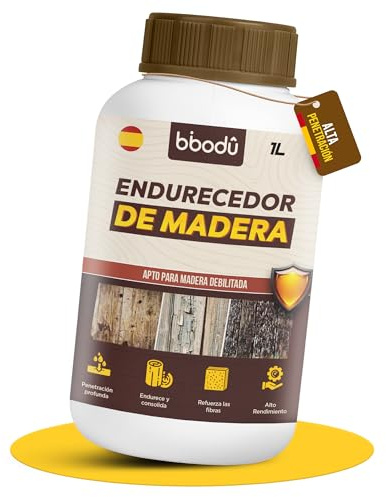 BIBODU Durcisseur pour Bois 1L Haute Pénétration | Consolide et Renforce le Bois Tendre ou Détérioré | Intérieur et Extérieur