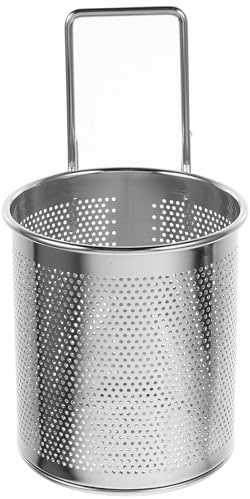 WOFASHPURET Stainless Steel Colander Basket 6.7X3.9X3.9 Hanging Hot-Pot Basket for Straining and Cooking Ramen and Vegetables in Kitchen and Catering Settings