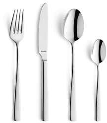 Amefa Martin Cutlery Set for 6 People, 24 Pieces - Silver | High Gloss 18/10 Mirror Polished Stainless Steel Knives, Forks, Spoons and Teaspoons, Dishwasher Safe, Gift Box Included