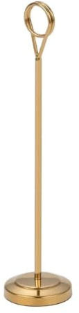 Fotohållare korthållare i rostfritt stål, kontorsdekoration, fotoklipp, present till studenter, memo, vykort, rund pappershållare för tårtdekoration (guld, 25 cm)