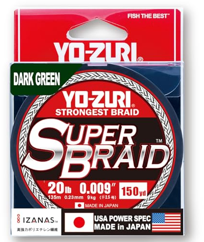 Yo-Zuri Super Braid 150 Yard Spool Dark Green 20LB