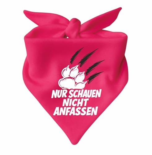Hunde Dreiecks Halstuch (Fb: pink) (Gr. 1 (55 cm)) Nur schauen Nicht anfassen