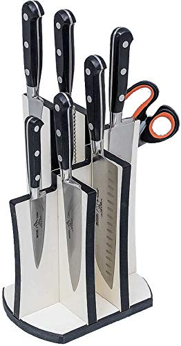 Sonpó Online - Taco Magnético con Fibra de Celulosa, incluye 7 Piezas: Serie Forjado Francés. Juego de cocina, con hojas de acero inoxidable mangos de phenolkraff