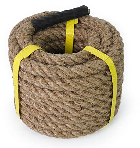 Aoneky Cuerda de Yute Natural - 20/22/25/30/40/50mm, 8/15/30M, Cuerda Gruesa de Cáñamo Torcida para Bricolaje, Cuerda Decorativa para Hogar Casa Jardín Deportes, Marrón (30M × 20mm)