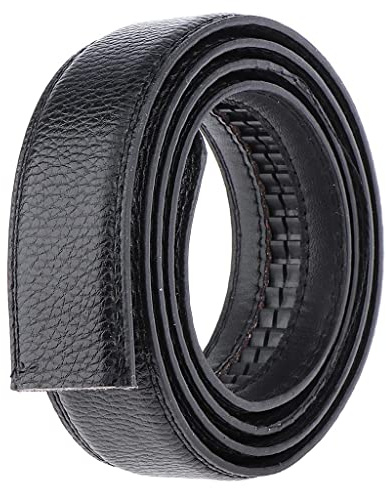 Fenteer Men' Ratchet Belt Replacement Waist Straps, without Buckle, Black