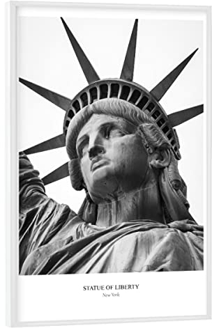 artboxONE Poster mit weißem Rahmen 90x60 cm Städte/New York Statue of Liberty NYC - Bild Statue of Liberty