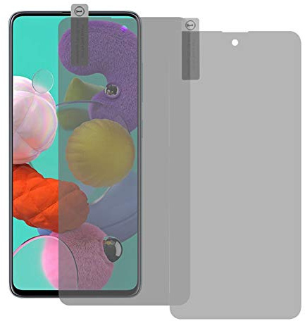DasKAn 2 Stück Privatsphäre Gehärtetes Glas Displayschutzfolie Kompatibel mit Samsung Galaxy A51, Anti Spy Blasenfrei Kratzfest Matt Full Screen 9H Härte Gehärtetes Glas Schutzfolie