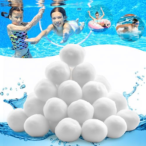 DazSpirit Filterbälls Für Sandfilteranlagen 700g Filterbälle Für Pool Ersetzen Ersatz Für 25Kg Filtersand Und Quarzsand, Geeignet Für Pool Filter Schwimmbad Filteranlage, Poolreinigung Zubehör