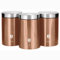 Berlinger Haus Rose Gold 3er-Set für Küche, Aufbewahrung aus robustem Edelstahl, 11x17,8cm, für Tee, Kaffee,Metallic-Line, modernes Design, Roségold/Edelstahl