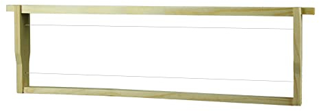 Imkado 40x Dadant US Honigraum Rähmchen, Hoffmann Seitenteile, modifizierter Oberträger - aus Lindenholz, montiert, mit Edelstahldraht gedrahtet