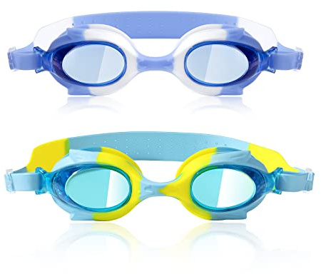 HOTKMB Swimming Goggles for Kid Anti Fog Clear Swim Goggle with Adjustable Head Strap No Leakage UV Protection Lenses for Boys Girls 4-15 years