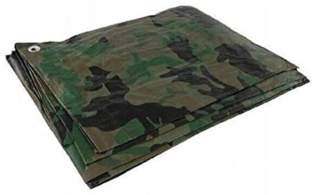 Tarpaulin Regular And Heavy Duty Waterproof Cover Tarp Ground Sheet Multi Sizes Transparent Blue Silver Clear Camo Army (Camo (90GSM), 1.5 x 2.4m)