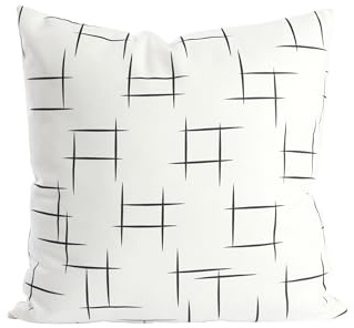 deco-raum ÖKO-TEX® Dekokissen 45x45 cm mit Füllung (380g) – Waschbares Sofakissen mit Reißverschluss – Streifen, 2 Stück