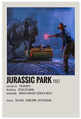 TONFON Jurassic Park 1993 American Science Fiction Action-Filmeinband, Wandkunst-Deco-Poster, Leinwand, Poster, Schlafzimmer, Dekoration, Sport, Landschaft, Büro, Raumdekoration, Geschenk, ungerahmt,