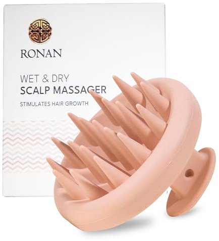 RONAN. Cepillo de Champu - Cepillo Cuero Cabelludo - Masajeador Capilar - Peine Exfoliante Capilar Pelo Húmedo y Mojado - Masajeador Cabeza Crecimiento Capilar - Limpieza y Sequedad