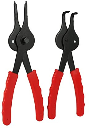 lyrlody 11 Teiliges Universelles Mechaniker Innen Außen Circlip Zange Werkzeugset Druckringzangen, Schwarze Oberfläche, für Autos, Lastwagen, Motorräder und Fahrzeuge