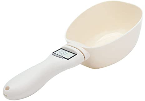 Hapivida Báscula Digital para Cuchara, 800 G/1 G Balanza de Cuchara de Precisión con Pantalla LCD Medidora Electrónica de Alimentos de Cocina Extraíble para Perros Leche en Polvo Especias