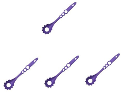 PRETYZOOM 4 Pièces scoop accessoire de cuisine Cuillère à spaghetti Louche pour spaghetti les spaghettis louche à spaghettis serveur de pâtes cuillère à pâtes nylon Violet,mauve