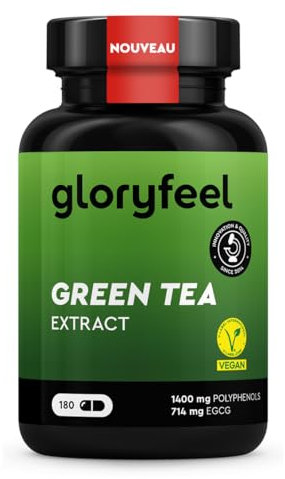 Grüntee Kapseln – 1429 mg Grüntee Extrakt mit 1400 mg Polyphenolen pro Tag – 714 mg EGCG – mit Schwarzem Pfefferextrakt – 180 vegane Kapseln für Sport & Wohlbefinden (3 Stück am Tag) – laborgeprüft