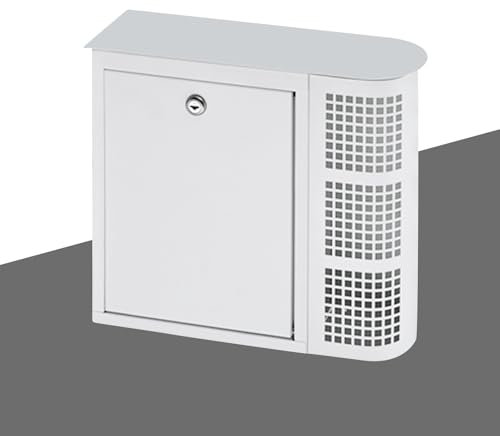 FSADYANG Postbox,Außenbriefkasten, Wandbriefkasten, Hängender Sicherheitspostkasten, Rostfreier Metallpostbox aus Verzinktem Stahl, Große Kapazität, Geeignet für Zuhause und Unternehmen(White)