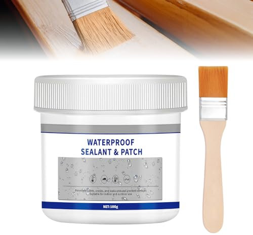 POWZOO 100g Transparenter Wasserdichter Beschichtungsmittel,Wasserdichte Unsichtbare Dichtungsmasse,für Innen- und Außen,Badezimmer,Toilette,Fliesen,Wände,Dach,Wasserdichte Dichtstoff-Beschichtung