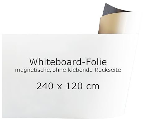 ESENG Whiteboard-Folie 240x120 cm, magnetische, ohne klebende Rückseite, zuschneidbar