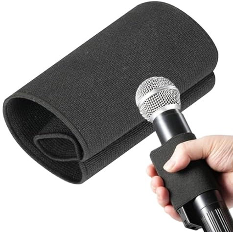 Funda de micrófono | Cómodas mangas de micrófono universal elástico, accesorios de grabación cubierta de micrófono ligero negro para escritores de negocios bloggers