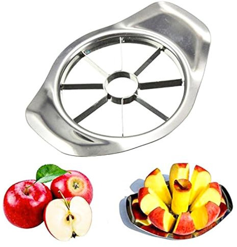 Apfelschneider, Apfelschneider Edelstahl, Obstschneider, Edelstahl Apfelteiler, Apfelausstecher, Apfel Entkerner für Äpfel Birnen und Anderes Obst, Küchenwerkzeug für Obstzubereitung