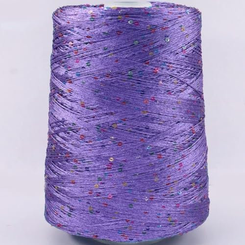 CIVIOOH 500 g Glitzergarn mit Pailletten, Häkelgarn für Handarbeiten, Stricken, Kleidung, Handarbeitsgarn mit Pailletten, Strickgarn, Handarbeitspailletten