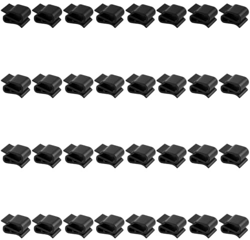 32 Stück Schwarz Solarpanel Kabelklemmen Photovoltaik, Solarmodul-Kabel Kunststoff-Kantenclip,Photovoltaik-Kabelklemmen,Drahtklemmen für Solarmodul Fixierung